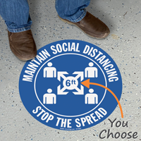 Maintain Social Distancing SlipSafe Floor Sign