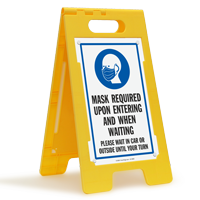 Mask Required Upon Entering And Waiting FloorBoss Sign