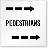 Pedestrians Pavement Stencil