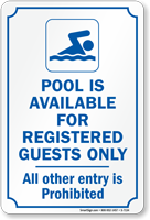 Community Pool Sign