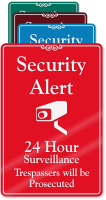 Security Alert 24 Hour Surveillance Wall Sign