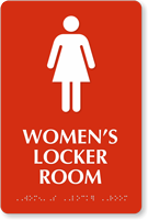 Womens Locker Room Graphic Sign