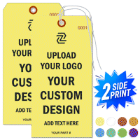 Double Sided Vertical Warehouse Tag, (7.25" x 3.625")