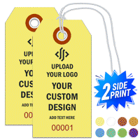 Double Sided Vertical Warehouse Tag, (3.25" x 1.625")