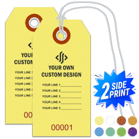 Double Sided Vertical Warehouse Tag, (3.25" x 1.625")
