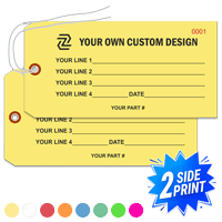 Double Sided Warehouse Tag, (8" x 4")