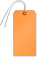 Fluorescent Orange Tags (with wires)