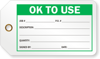 Ok To Use Production Control Tag