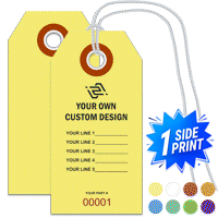 Single Sided Vertical Warehouse Tag, (2.75" x 1.375")