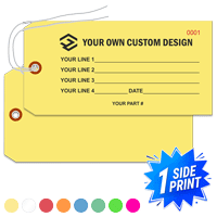 Single Sided Horizontal Warehouse Tag, (7.25" x 3.625")