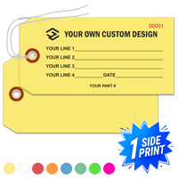 Single Sided Horizontal Warehouse Tag, (5.25" x 2.625")