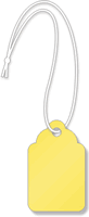 Yellow Merchandise Tag (with strings)
