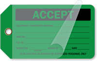 Accept Self Laminating Tags