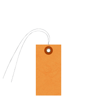 Orange Blank Tyvek Shipping With Wire And Metal Eyelet