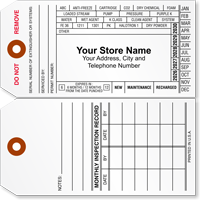 Florida Custom Fire Extinguisher Recharge Tag