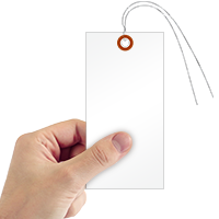 White Tyvek Shipping Tags (with pre attached wires)
