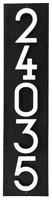 Floating Stand Off 5 Number Vertical Sign Plaque With Modern Font
