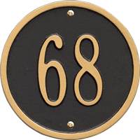 Round Petite Wall Address Plaque