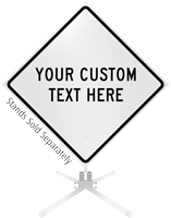 Custom White Roll-Up Sign