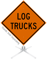 Log Trucks Roll-Up Sign