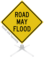 Road May Flood Roll-Up Sign