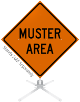 Muster Area Roll-Up Sign