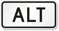 Alt - Route Marker Sign