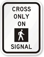 Cross Only On Walk Sign Symbol