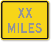Custom Miles   Traffic Sign