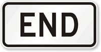 End - Route Marker Sign