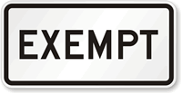 Exempt Road Weight Limit Sign