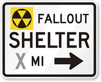 Fallout Shelter Right Arrow  Traffic Sign