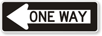 Left Arrow One Way (Symbol) Traffic Sign
