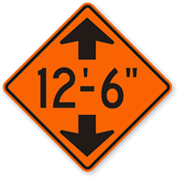 (Low Clearance Symbol) And Height - Traffic Sign
