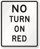 No Turn On Red MUTCD Sign