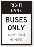 Preferential Lane Sign