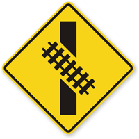 Skewed Crossing Symbol - Traffic Sign