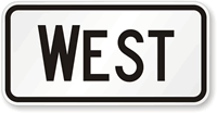 West - Route Marker Sign