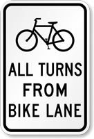 Bicycle All Turns from Bike Lane