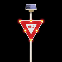 MUTCD Compliant LED Solar Yield Sign Kit