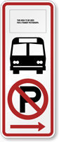 No Parking Bus Stop (With Pictograph)