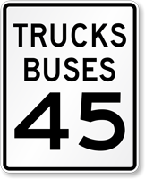 Truck & Buses Speed Limit - 45