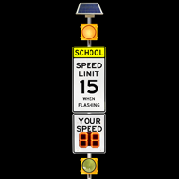 MUTCD Solar LED School Speed Limit Sign With Radar Display