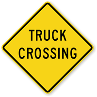 Truck Crossing - Road Warning Sign