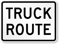 Truck Route Weight Limit Sign