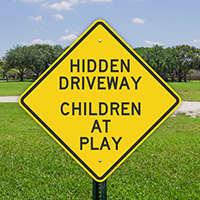 Hidden Driveway Children At Play Signs