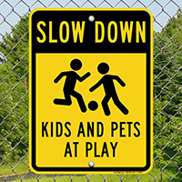 Kids And Pets At Play Slow Down