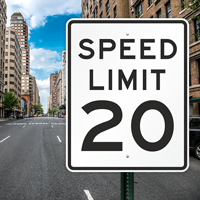Speed Limit 20 Traffic Sign - R2-1-20, SKU: X-R2-1-20