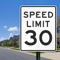 Speed Limit 30 Traffic Sign - R2-1-30, SKU: X-R2-1-30