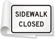 Sidewalk Closed Sign Book
